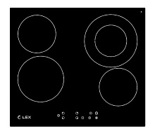 16 590 руб., Варочная панель стеклокерамическая LEX EVH 641 BL (черное стекло, расширяемая зона)