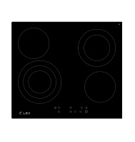 18 590 руб., Стеклокерамическая панель LEX EVH 642-2 BL (черное стекло, две расширяемые зоны)