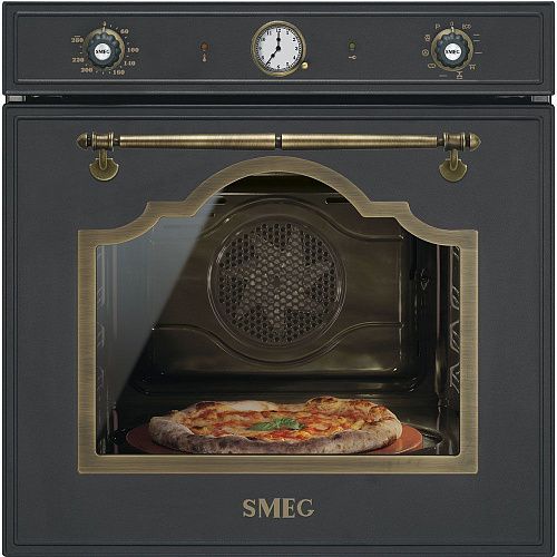 Духовой шкаф Электрический SMEG SFP750AOPZ, антрацит фото в интернет-магазине «Mebelex»
