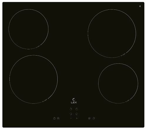 Варочная панель стеклокерамическая LEX EVH 640B BL, Черная матовая фото в интернет-магазине «Mebelex»