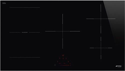 Варочная панель Индукционная SMEG SI1M4954D прямой край черная фото в интернет-магазине «Mebelex»