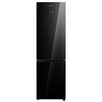 109 990 руб., Отдельностоящий холодильник KORTING KNFC 62029 GN черное стекло, зона свежести