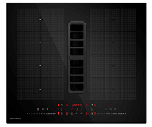 76 990 руб., Варочная панель Индукционная MAUNFELD MIHC604SF2BK с вытяжкой, черная