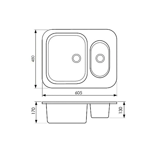 Кухонная мойка Unigran С02 (светло-бежевый) фото в интернет-магазине «Mebelex»
