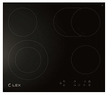 17 990 руб., Стеклокерамическая панель LEX EVH 642 BL (черное стекло, две расширяемые зоны)