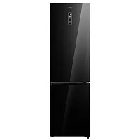 Отдельностоящий холодильник KORTING KNFC 62029 GN черное стекло, зона свежести