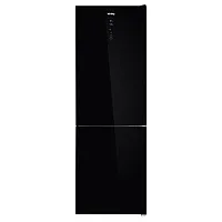 Отдельностоящий двухкамерный холодильник KORTING KNFC 61869 GN черное стекло